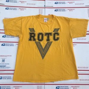 Vintage 90’s yellow single stitch ROTC T-shirt